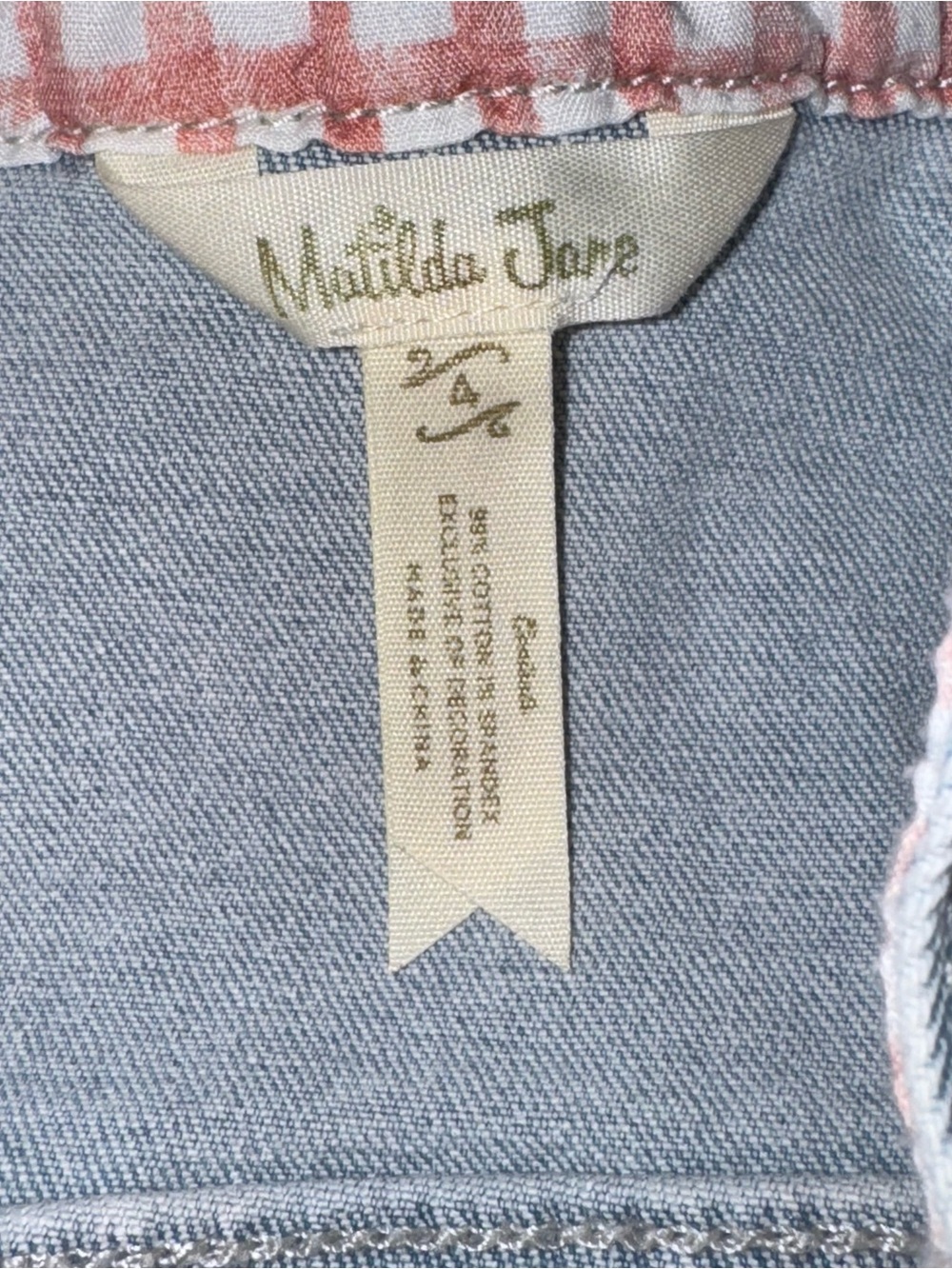 Matilda Jane Light Blue Denim Vest with Colorful Buttons - Picture 3 of 4